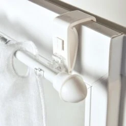 Lot De 2 Supports Tringle Clip Blanc