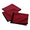 Lot De 3 Serviettes Coton Recyclé Mistraline Bordeaux