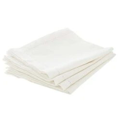 Lot De 4 Serviettes Chambray Ecru -Eminza lot de 4 serviettes chambray ecru 60298 1647616622
