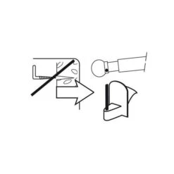 Lot De 4 Supports Adhésifs Blanc -Eminza lot de 4 supports adhesifs blanc 15213 3