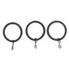 Lot De 8 Anneaux Tringle Rideau (D20 Mm) Jim Noir Mat