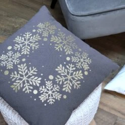 Coussin Carré (40 Cm) Lumineux Gris