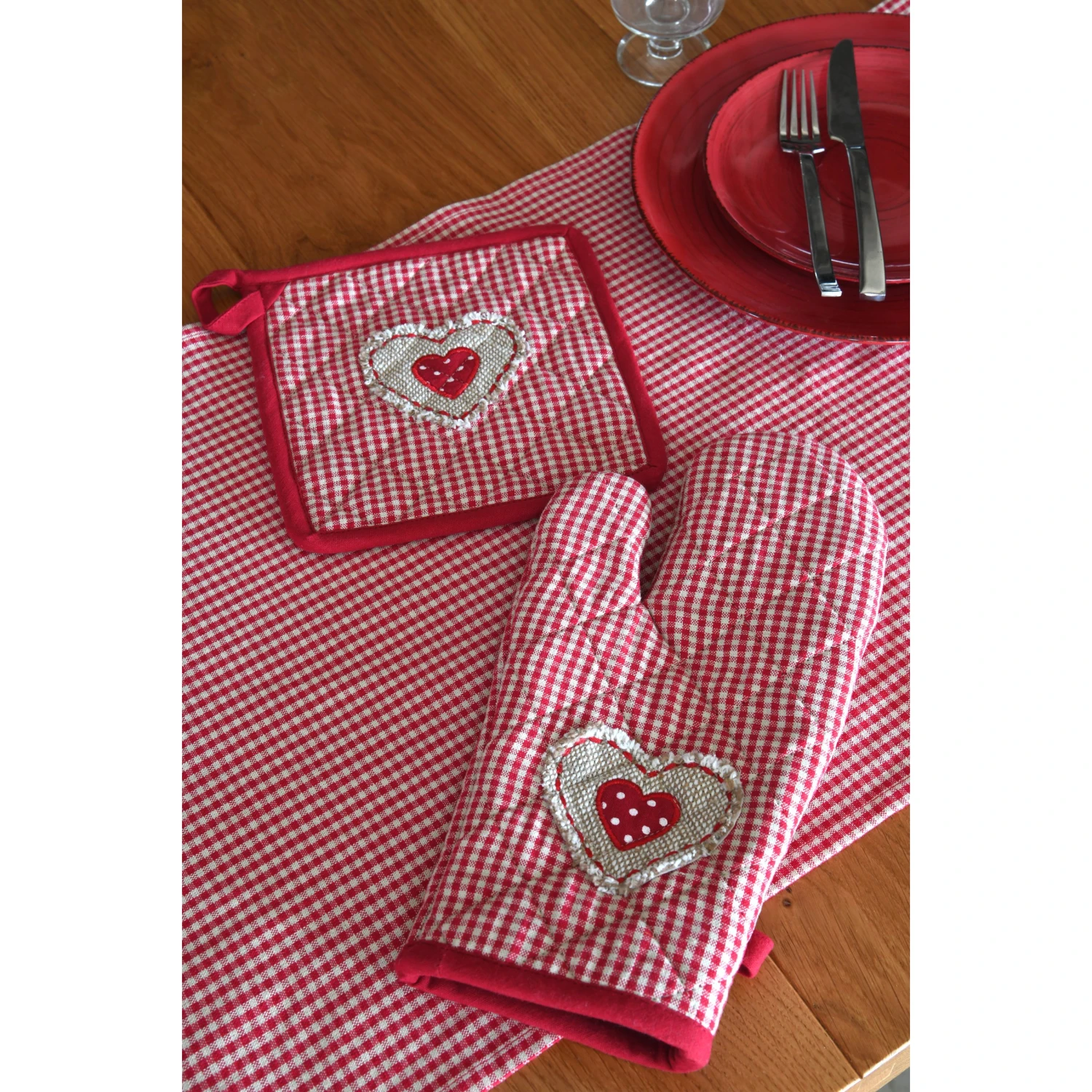 Gant et manique cuisine coton Marianne Rouge Gant Et Manique Cuisine Coton Marianne Rouge -Eminza marianne gant manique rouge 129839 1689056915