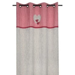 Rideau Coton (140 X 260 Cm) Marianne Rouge 3 Rideau Coton (140 X 260 Cm) Marianne Rouge -Eminza marianne rideau 140x260 oeil rouge 129995 1688557269