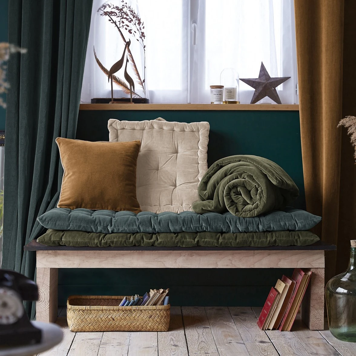 Matelas de sol velours de coton (60 x 120 cm) César Vert thym Matelas De Sol Velours De Coton (60 X 120 Cm) César Vert Thym -Eminza matelas de sol 60 x 120 velours de coton csar thym 122119 1665663821