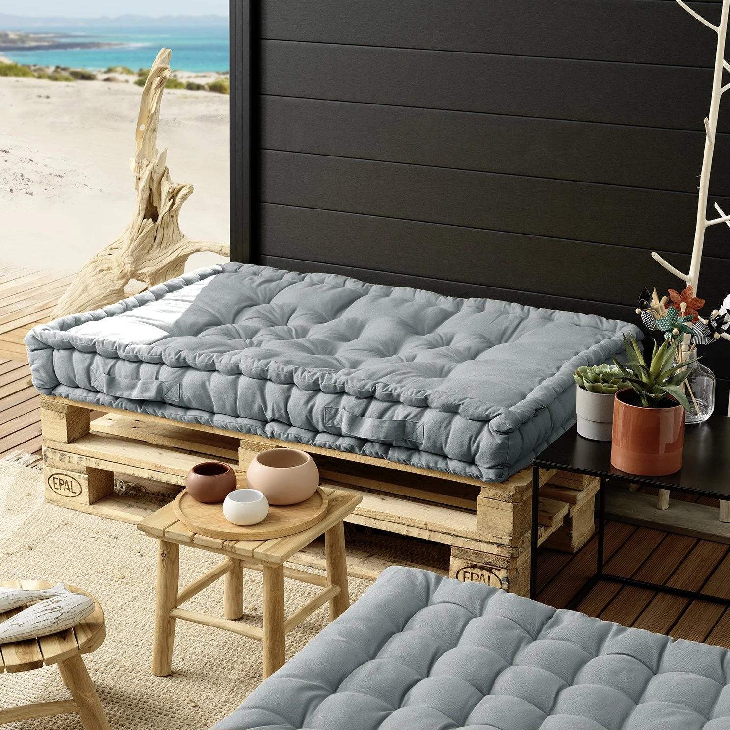 Matelas palette (L120 cm) Pixel Gris Matelas Palette (L120 Cm) Pixel Gris -Eminza matelas palette 80 x 120 cm pixel gris 114917 1652773780