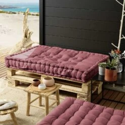 Matelas Palette (L120 Cm) Pixel Rose Marsala
