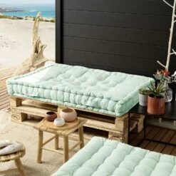 Matelas Palette (L120 Cm) Pixel Vert Menthe