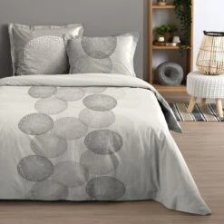 Housse De Couette Et Deux Taies Coton (240 Cm) Melbourne Ecru