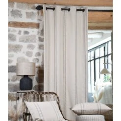 Rideau Coton (135 X 260 Cm) Montauban Blanc