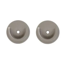 Lot De 2 Naissances Tringle Rideau (D28 Mm) Lino Argent Mat