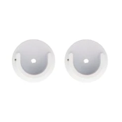 Lot De 2 Naissances Tringle Rideau (D28 Mm) Lino Blanc Mat