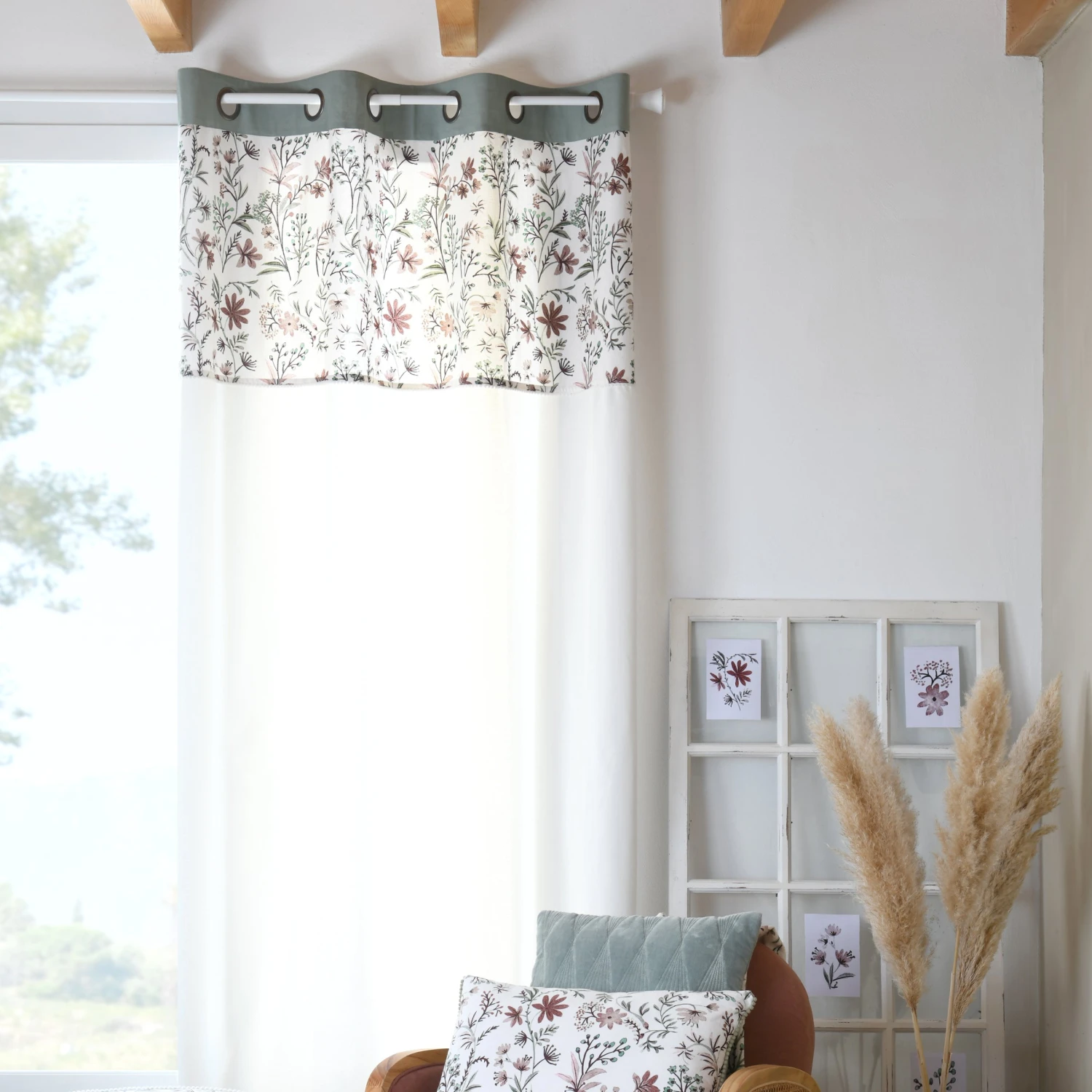 Rideau coton (140 x 260 cm) Naomie Multicolore Rideau Coton (140 X 260 Cm) Naomie Multicolore -Eminza naomie rideau 140x260 oeil multicolore 129641 1687771007