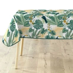 Nappe Rectangulaire Tissu PVC (L240 Cm) Guyana Verte 2 Nappe Rectangulaire Tissu PVC (L240 Cm) Guyana Verte -Eminza nappe rectangle 140 x 240 cm guyana pvc textilia 126168 1673359984