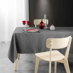Nappe Rectangulaire Anti Tache (240 Cm) Lolly Gris Anthracite