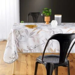 Nappe Rectangulaire Anti-taches (L240 Cm) Miraline Grise