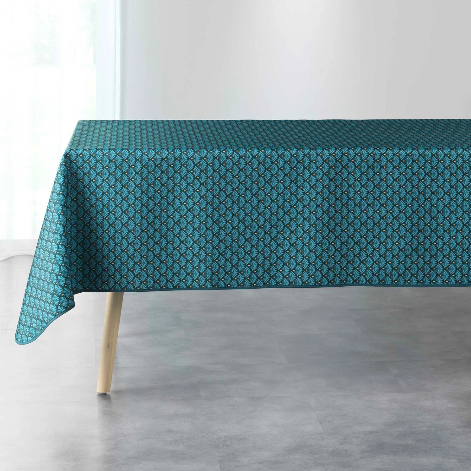 Nappe rectangulaire anti tache (L240 cm) Artchic Bleue Nappe Rectangulaire Anti Tache (L240 Cm) Artchic Bleue -Eminza nappe rectangle 150 x 240 cm polyester imprime artchic bleu 107438 1627478196