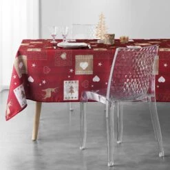 Nappe Rectangulaire (L240 Cm) Augustin Rouge