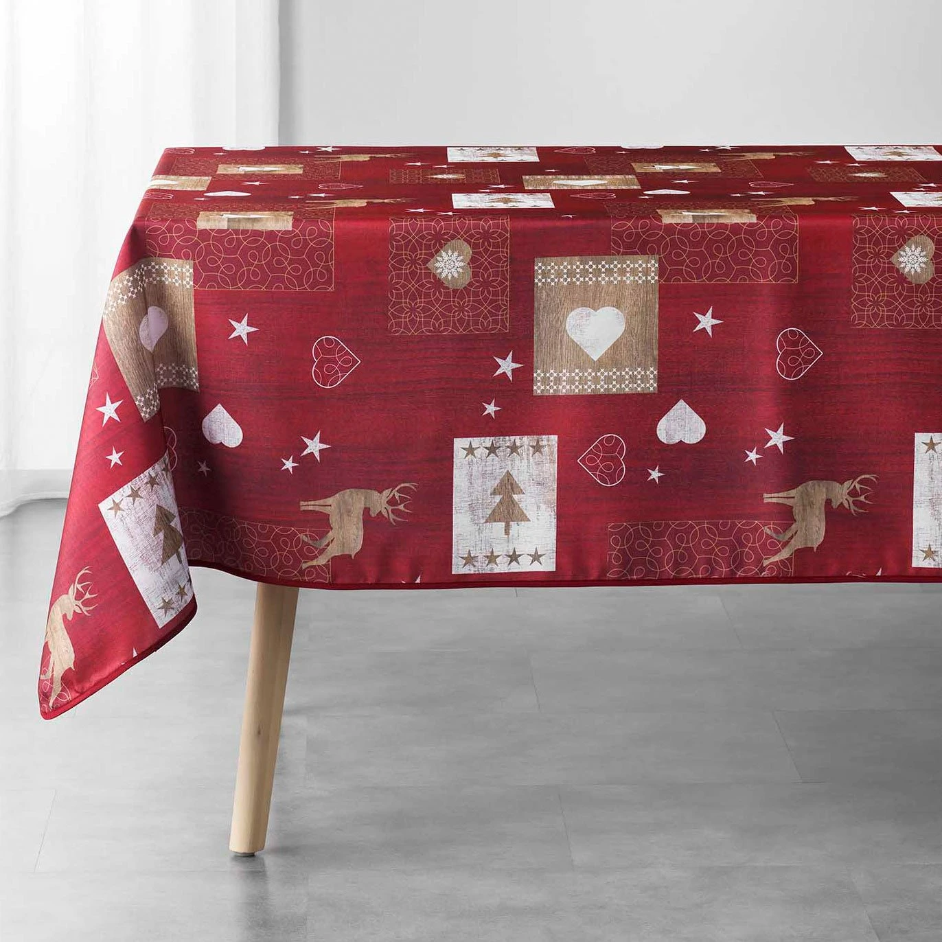 Nappe rectangulaire (L240 cm) Augustin Rouge Nappe Rectangulaire (L240 Cm) Augustin Rouge -Eminza nappe rectangle 150 x 240 cm polyester imprime augustin rouge 107675 1627465190