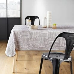 Nappe Rectangulaire Anti Tache (240 Cm) Pandore Blanche