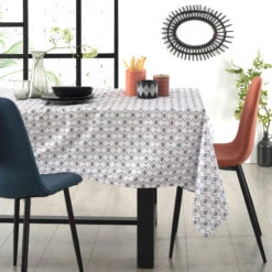 Nappe Rectangulaire Anti Tache (L240 Cm) Indi Grise