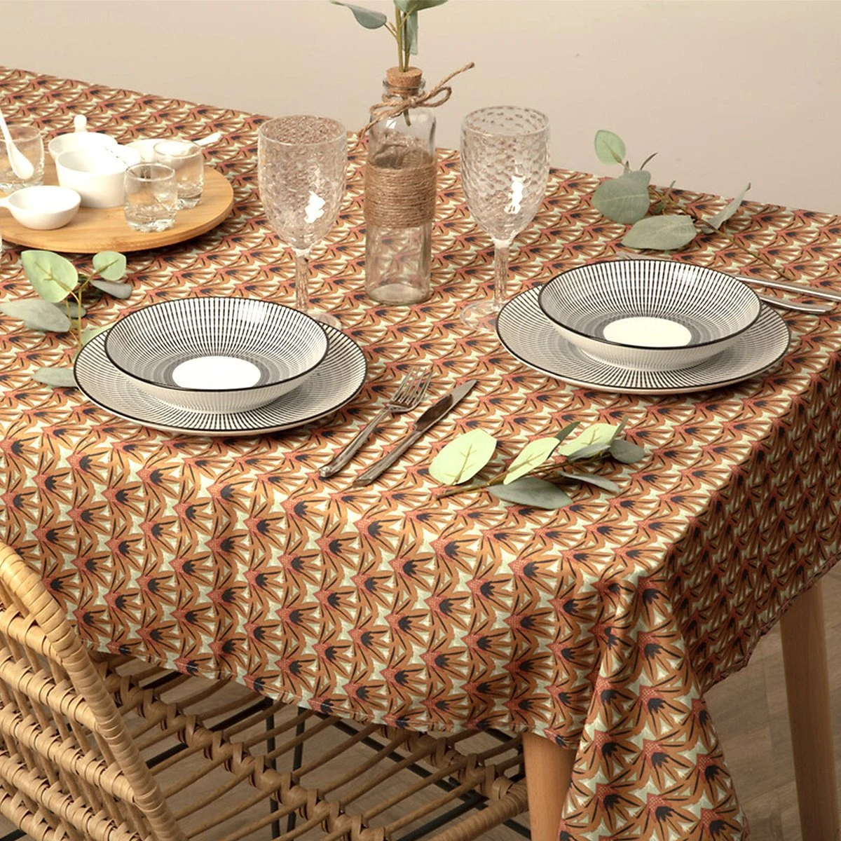 Nappe rectangulaire anti tache (L240 cm) Kais Taupe Nappe Rectangulaire Anti Tache (L240 Cm) Kais Taupe -Eminza nappe rectangulaire anti tache l240 cm kais taupe 126441 1676966992