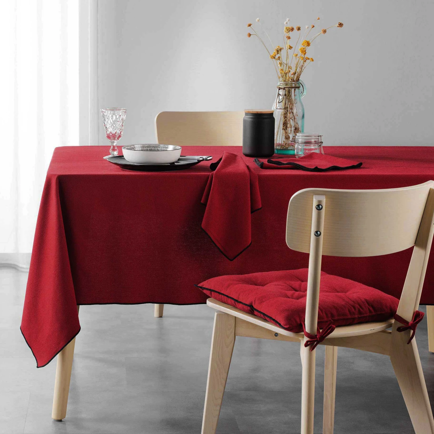 Nappe rectangulaire coton recyclé (L240 cm) Mistraline Bordeaux Nappe Rectangulaire Coton Recyclé (L240 Cm) Mistraline Bordeaux -Eminza nappe rectangulaire coton recycl l240 cm mistraline bordeaux 126216 1674462260