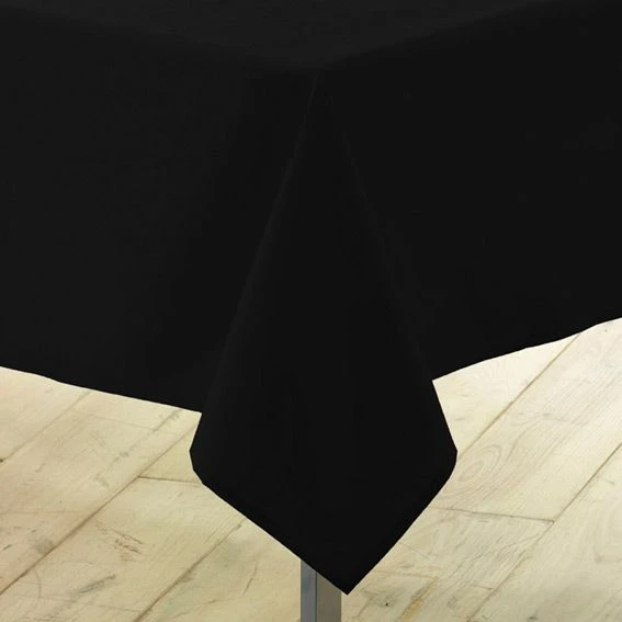 Nappe rectangulaire anti tache (L200 cm) Essentiel Noire Nappe Rectangulaire Anti Tache (L200 Cm) Essentiel Noire -Eminza nappe rectangulaire l200 cm gamme essentiel noir 13919 1