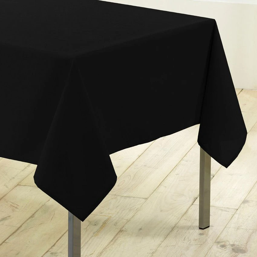 Nappe rectangulaire anti tache (L200 cm) Essentiel Noire Nappe Rectangulaire Anti Tache (L200 Cm) Essentiel Noire -Eminza nappe rectangulaire l200 cm gamme essentiel noir 13919 2