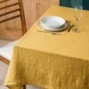 Nappe Rectangulaire Lin Lavé (L250 Cm) Louise Jaune Moutarde