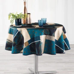 Nappe Ronde (D180 Cm) Geopan Bleue