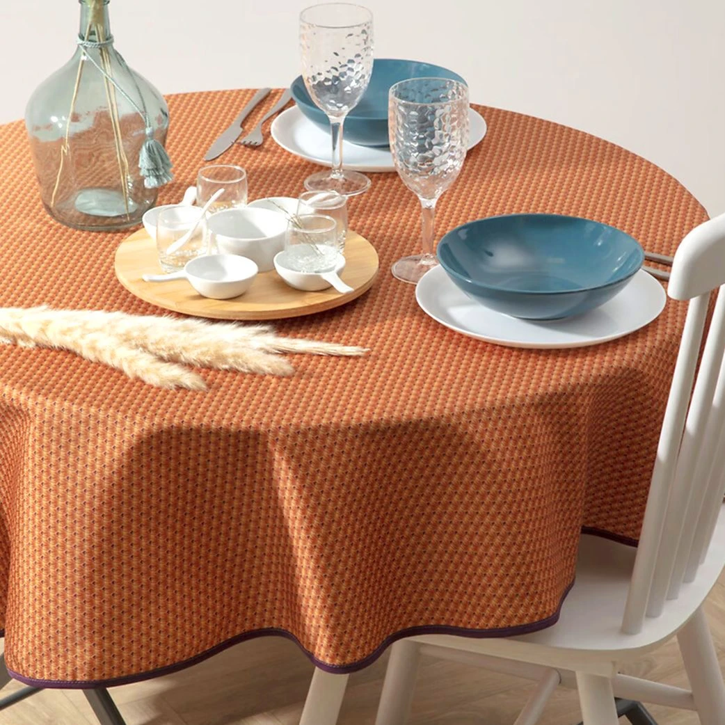 Nappe ronde anti tache (D180 cm) Luna Terracotta Nappe Ronde Anti Tache (D180 Cm) Luna Terracotta -Eminza nappe ronde anti tache d180 cm luna terracotta 126426 1676969543