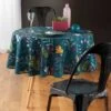 Nappe Ronde Anti-taches (D180 Cm) Bucolique Bleue