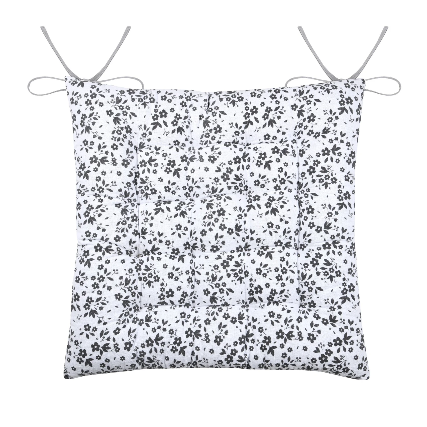 Coussin de chaise Ombeline Gris Coussin De Chaise Ombeline Gris -Eminza ombeline galette 16pts 38x38 gris 119776 1659085964