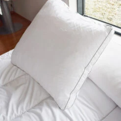 Oreiller Carré (65 Cm) Sensation Duvet Blanc