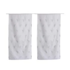 Paire De Voilages (60 X 120 Cm) Calisson Blanche 3 Paire De Voilages (60 X 120 Cm) Calisson Blanche -Eminza paire de vitrages tamine brod bicolore design exclusif passe tringle 2x60x120cm calisson blanc lurex 131005 1690883007