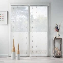 Paire De Voilages (70 X 240 Cm) Chenilla Gris