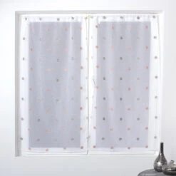 Paire De Voilage (60 X 90 Cm) Smarties Gris