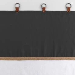 Voilage (140 X 240 Cm) Leana Noir -Eminza panneau a anneaux 140 x 240 cm voile sable top polycoton jute leana noir 113912 1642413073