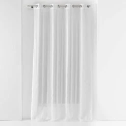 Voilage (135 X 280 Cm) Ombeline Blanc -Eminza panneau a oeillets 135 x 280 cm voile sable fantaisie ombeline 113570 1642432837