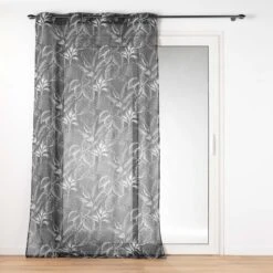 Voilage (140 X 240 Cm) Cabana Noir -Eminza panneau a oeillets 140 x 240 cm voile sable imprime cabana noir 130478 1690364420