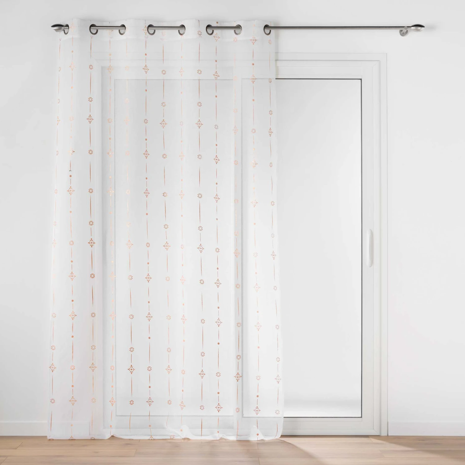 Voilage (140 x 240 cm) Ariane Rose Voilage (140 X 240 Cm) Ariane Rose -Eminza panneau a oeillets 140 x 240 cm voile sable imprime metallise ariane or rose 130487 1690365672