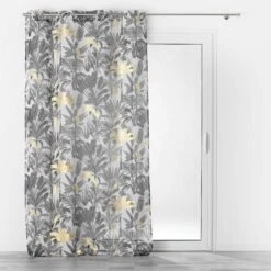 Voilage (140 X 240 Cm) Karaba Noir 2 Voilage (140 X 240 Cm) Karaba Noir -Eminza panneau a oeillets 140 x 240 cm voile sable imprime metallise karaba 106412 1627549335