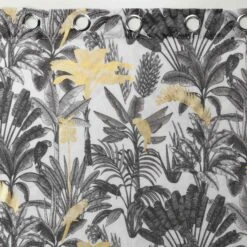 Voilage (140 X 240 Cm) Karaba Noir 3 Voilage (140 X 240 Cm) Karaba Noir -Eminza panneau a oeillets 140 x 240 cm voile sable imprime metallise karaba 106412 1627549346