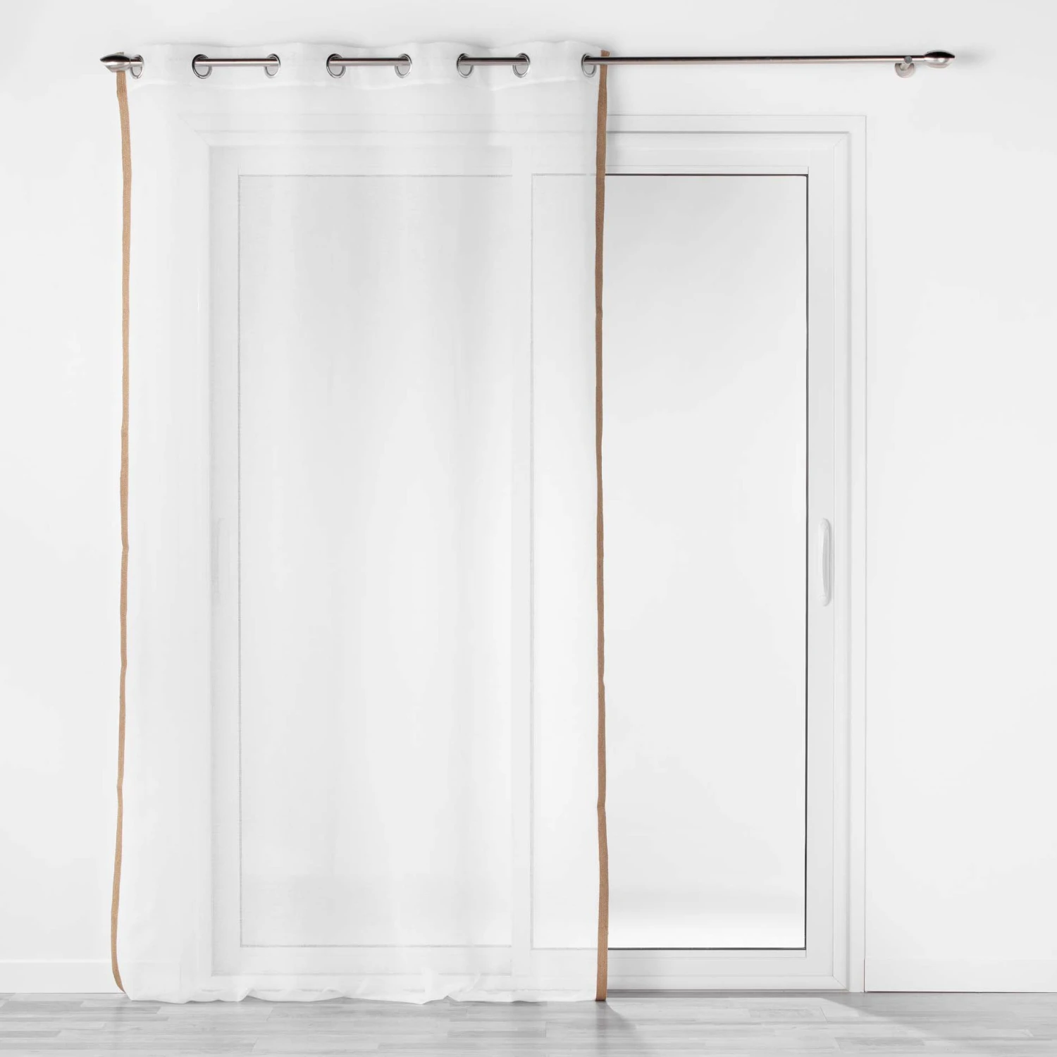 Voilage (140 x 240 cm) Sarah Blanc Voilage (140 X 240 Cm) Sarah Blanc -Eminza panneau a oeillets 140 x 240 cm voile sable jute sarah blanc 117865 1656405645