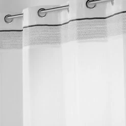 Voilage (140 X 240 Cm) Nikita Blanc -Eminza panneau a oeillets 140 x 240 cm voile sable top jacquard nikita 113792 1642425638