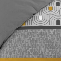 Housse De Couette Et Deux Taies Coton (240 Cm) Pop Chic Grise 3 Housse De Couette Et Deux Taies Coton (240 Cm) Pop Chic Grise -Eminza parure 3 p 240 x 220 cm imprime 57 fils allover pop chic 126984 1674548370