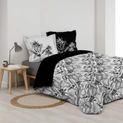 Housse De Couette Et Deux Taies Percale De Coton (240 Cm) Cabana Noire 2 Housse De Couette Et Deux Taies Percale De Coton (240 Cm) Cabana Noire -Eminza parure 3 p 240 x 220 cm percale imp 78 fils allover cabana 130609 1689145086