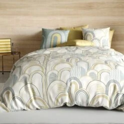 Parure De Draps Coton Lit 140 Cm 4 Pièces Colizé Beige