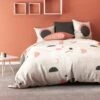 Housse De Couette Et Deux Taies Coton (260 Cm) Hawa Pink Rose